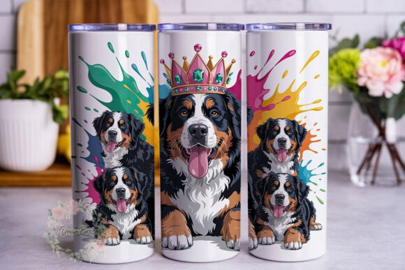 Bernese Mountain Dog Crown Tumbler Wrap Design Review