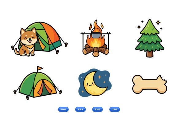 Cute Camping Dog Clipart Pack Review