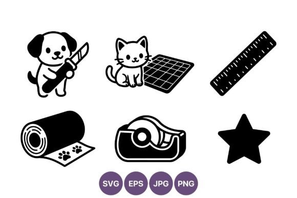 Cute Dog Blade Knife Cat Craft Icons