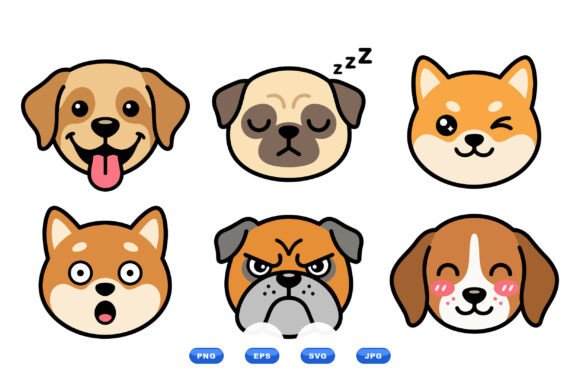Cute Dog Faces Clipart Pack Review