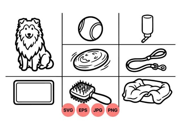 Cute Sheltie Dog Care Icons Review