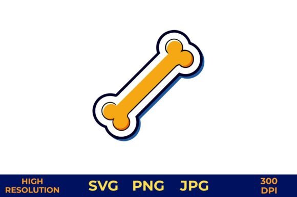 Dog Bone Vector in Bold Colors Review