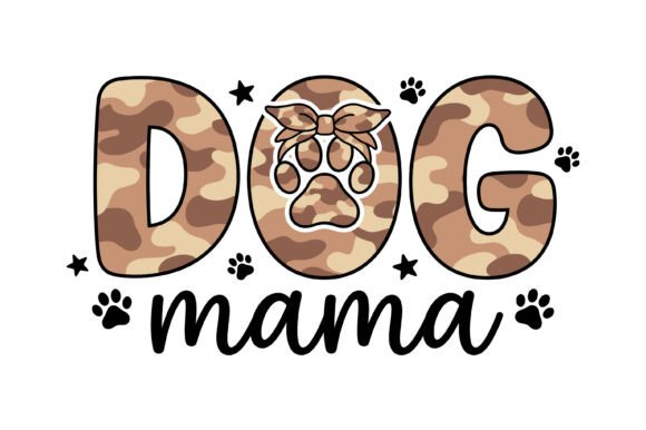 Dog Mama Camouflage Paw Embroidery Review