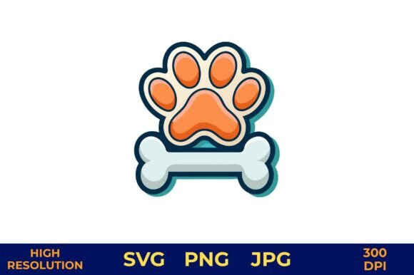 Dog Paw Clutching Bone Vector Art Review