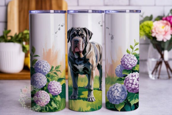 Mastiff Dog Lilac Floral Tumbler Wrap Design Review