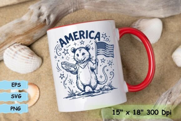 Patriotic Opossum America SVG Design Review