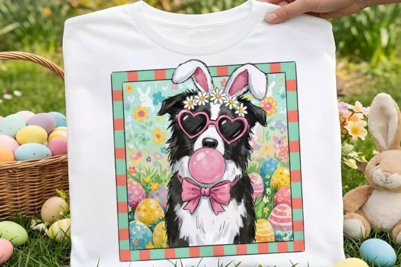 Preppy Easter Border Collie Dog Png Review