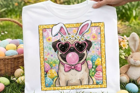 Preppy Easter Pug Embroidery Design Review