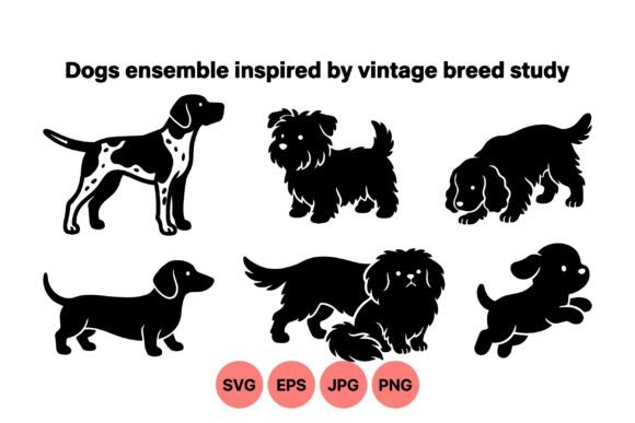 Vintage Dog Breed Silhouettes Review
